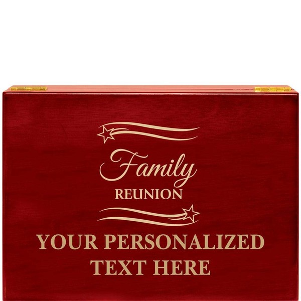 Crown Awards Family Reunion Rosewood Humidor Gift, Customize with Your