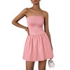 PRETTYGARDEN Women's Summer Strapless Mini Party Dress 2025 Casual Tube