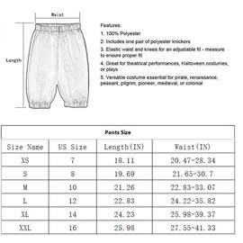 Boys Colonial Costume 18th Century Colonial Boys Costume Boys Colonial Pants Boys Knicker Pants Size 7 8 10 12 14 16 (Black, 8)
