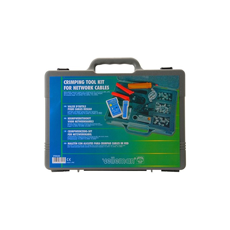 Velleman VTMUS2 Crimping Tool Kit for Network Cables, 1 Grade