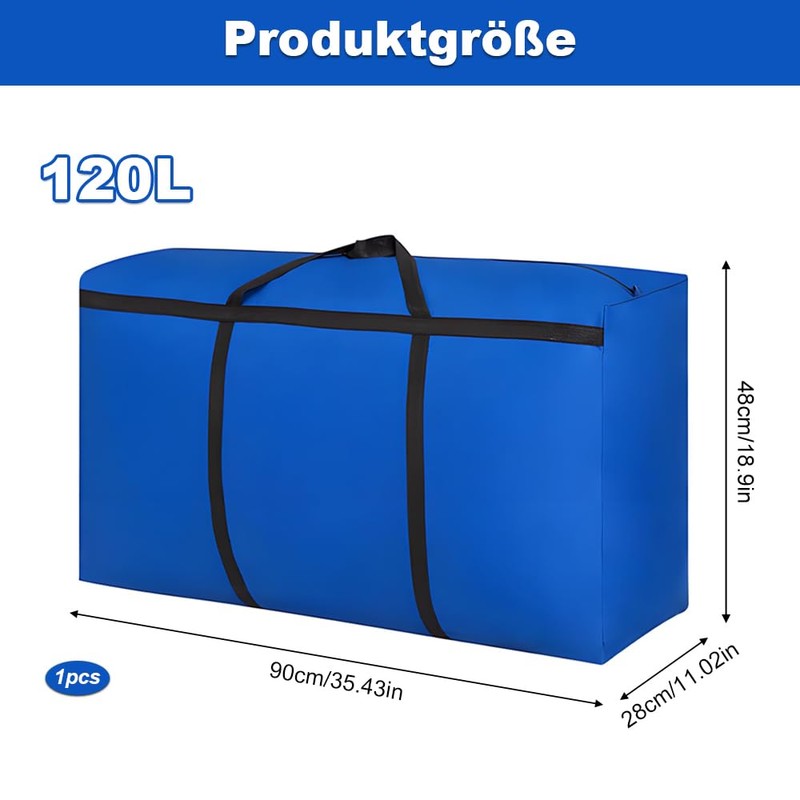 Super Large Storage Bag, 120L xford Storage Container Organiser, 600D