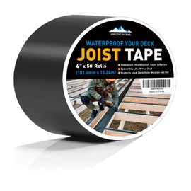 Joist Tape - Heavy Duty Deck Joist Tape, 1 Roll of 4" x 50' Waterproof & Weatherproof Deck Flashing Tape Protects the Top of the joist, Beam, and Rim joist from Developing Rot and Wood Decay