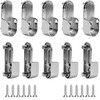 Taiyyi Clothes Rail Holder with Screws Metal Oval Clothes Rail