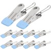 fogman Stainless Steel Clothespins Anti-Slip Rubber Pinch Hanger Improved Set