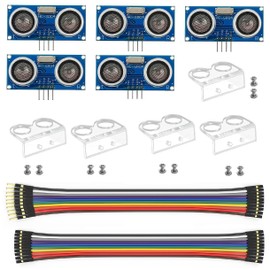 WWZMDiB Ultrasonic Sensor Module for Arduino UNO R3 Raspberry Pi etc. (5Pcs HC-SR04 with Mounting Bracket)