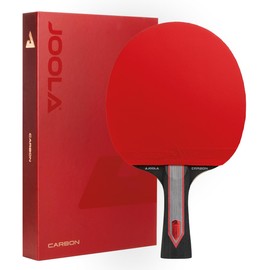 JOOLA Red Carbon Pro Table Tennis Bat - Carbon Professional Bat with Micron Pads & Magnetic Box
