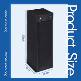 Bolsa de Almacenamiento de Utensilios Plegables para Parrilla Bolsas de Almacenamiento de Portaherramientas para Herramientas Barbacoa Accesorio para Parrilla de Tela Oxford (1 Pieza)