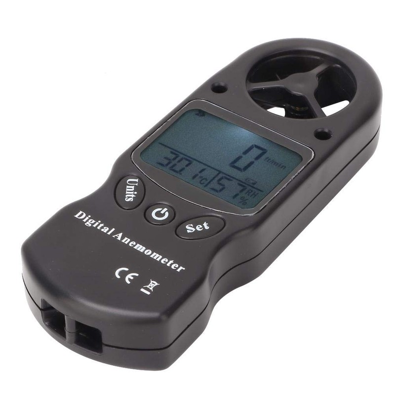 Oumefar 3-in-1 Mini Handheld Multifunction Digital Thermometer Hygrometer Anemometer Wind