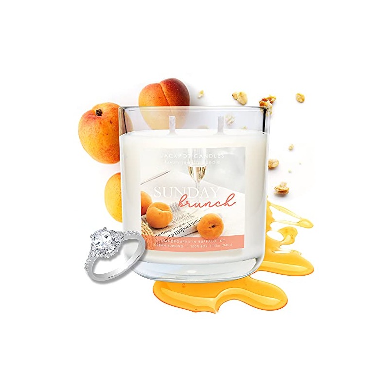 Jackpot Candles Sunday Brunch Candle with Ring Inside (Surprise Jewelry