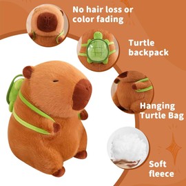 Cute Capybara Stuffed Animal Plush Toy, Soft Capybara Plushies Toy Capybara Doll Pillow Kids Birthday Gifts (25cm)