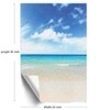 Ocean Frosted Window Film Window Privacy Film,Tropical Sandy Beach at