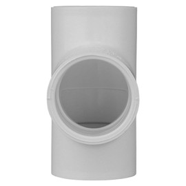 Charlotte Pipe 1" Tee Elbow Pipe Fitting - (Socket x Socket x Socket) Schedule 40 PVC Pressure Durable, Easy to Install, High Tensile and Sound Deadening for Home or Industrial Use (Single Unit)
