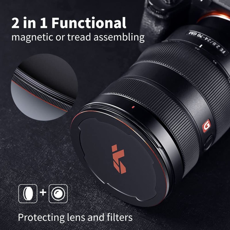 K&F CONCEPT 2.6 inches (67 mm) Magnetic Lens Cap, Magnetic