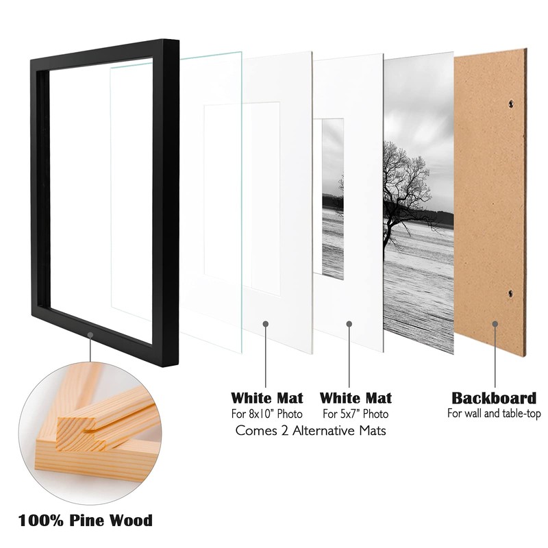 Egofine 11x14 Picture Frames Made of Solid Wood 2 PCS
