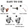 Zckjnoi 6 Pack Butterfly Wall Hooks, Decorative Black Metal Butterfly