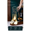 Luxury Gold Kitchen Utensils Set, 7-Piece Ceramic Handle Cooking Tools