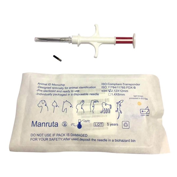 Manruta Pet Microchip 5 Pack for Dogs and Horses Cows