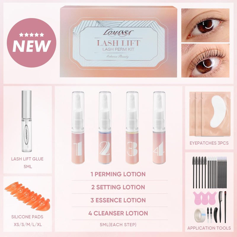 Lomansa Lash Lift Kit Eyelash Perm Kit Instant Lifting Curling