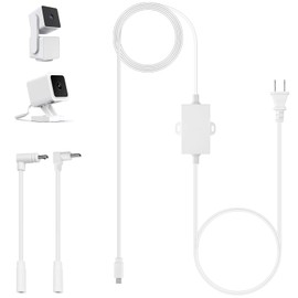 Uogw 2Pack Outdoor Power Adapter Compatible with Wyze Cam V4,Wyze Cam Pan V3/V2,Wyze OG,Wyze Cam V3 and V3 Pro,WYZE Battery Cam Pro,Replace for WYZE Plug,20ft/6m Waterproof Power Cable for Wyze Cam