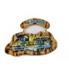 El Salvador Wooden Map Key Holder, Colgadero de llaves De