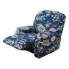 FUANGUI Recliner Chair Cover 4-Pieces Lazyboy Cover for Recliner Chair with Storage Pockets Furniture Protector for Living Room, Jacquard Sofa Slipcover for Kids, Pets, Dog and Cat, 12