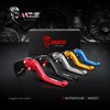 MZS Black Motorcycle Clutch Brake Levers Short Adjustable CNC Compatible