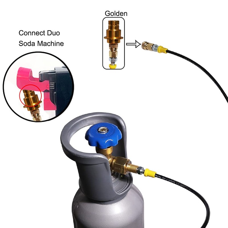 Terra CQC Quick Connect to External Co2 Tank Adapter Hose