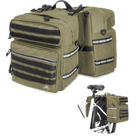 Bike Panniers Bag 50L for Bicycle Rear Rack, Waterproof Cover