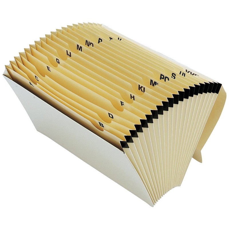 Q-Connect Expanding File Foolscap A-Z Manilla, beige