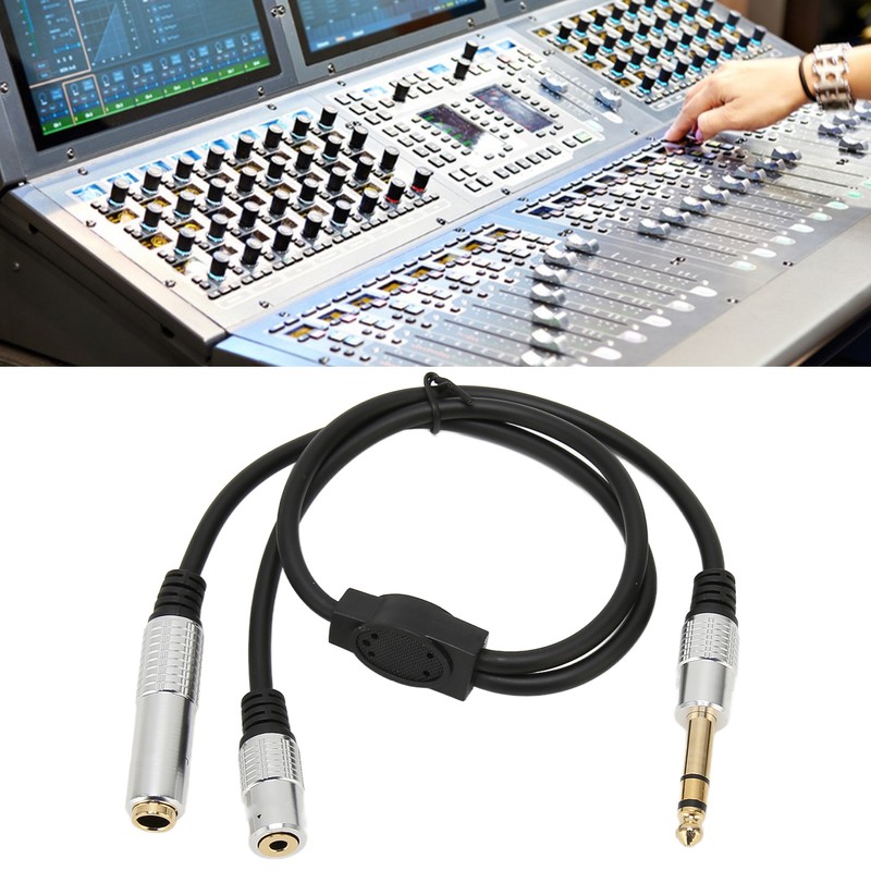 1 Split in 2 Sound Cable 1/4 Inch TRS Stereo