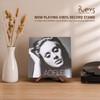 PUERSI Now Playing Vinyl Record Stand, Wooden Display Vinyl Holder