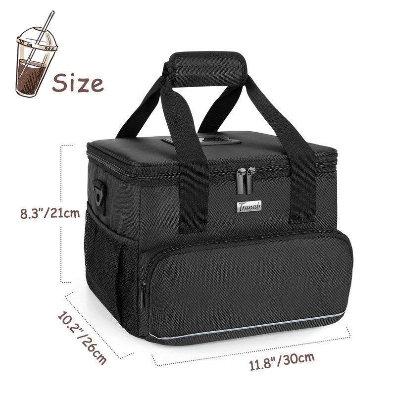 Trunab Reusable 6 Cups Drink Carrier for Delivery with Adjustable