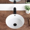 KDKSC Undermount Bathroom Sink 16 Inch Small Verticyl Round Undermount