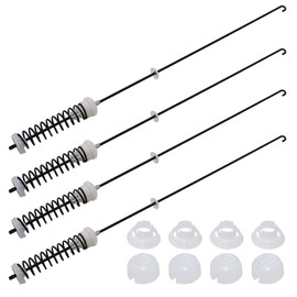 【ALLOY UPGRADED】W10780045 WTW4816FW2 NTW4516FW2 NTW4605EW0 NTW4516FW1 WTW4800BQ1 Washer Suspension Rods Kit 4 Pcs by Beaquicy-Washer Parts for Whirlpool Kenmore Suspension Rods RTW4516FW1,11020102310