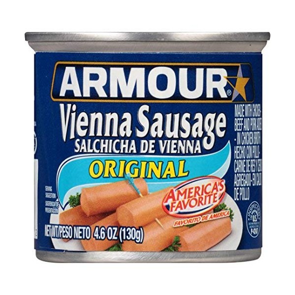 Armour Original Vienna Sausage, 4.6 Ounce -- 48 per case.