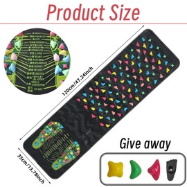 Could Spark Foot Massage Pad Reflexology Mat Acupuncture Mat for Leg Reflexrelief Foot Pressure Point Massager Ease Muscle Anti Fatigue Office Standing(47.2 * 13.8Inch)