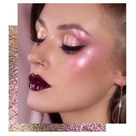 Glitter Multichrome Holographic Shimmer Eyeshadow Brown Pink, Chameleon Eyeshadow Palette, Smooth Sparkling Multi-Reflective Finishes, Intense Colour Shift, Vegan, Talc Free, 5G
