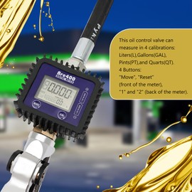 Heavy Duty Air Operated Oil Transfer Pump Digital Petrol Motor Oil Fluid Dispenser Pump Control Valve Meter Nozzle (US Stock)