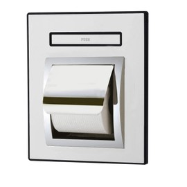 KAISERAUM Recessed Toilet Paper Holder with Pop-Out Shelf, Tissue Paper Roll Holder with Anti-Drop Phone Tray, SUS304 Stainless Steel, Chrome, GP-014TC, Max Toilet Paper Roll Size (4.13x5.5 inches)