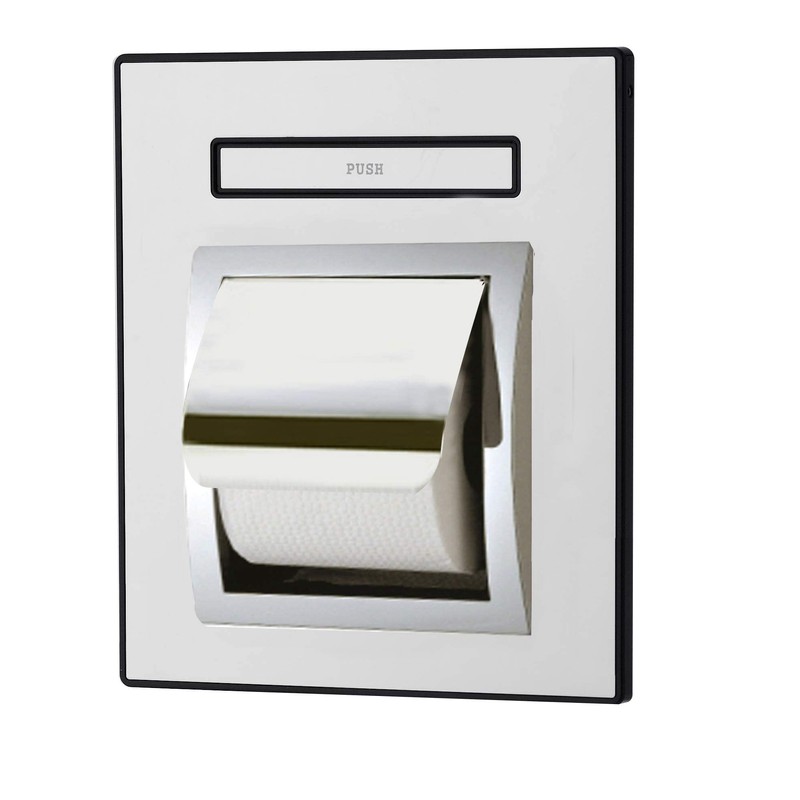 KAISERAUM Recessed Toilet Paper Holder with Pop-Out Shelf, Tissue Paper