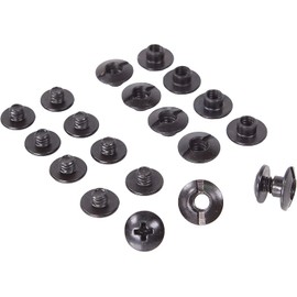 1/8" Black Chicago Screws & Binding Posts Fasteners for Leather Straps/Belts, Kydex Holster/Sheath Repair or Rivet Parts Replacement, Thru Hole Open Slot Design. Made in USA