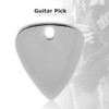 5 Pcs Metal Pick Plectrum for Guitar Musical Instruments Accessory(Silver)