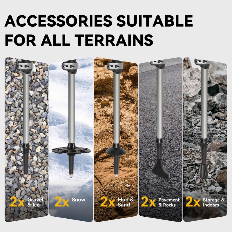 TOBTOS Trekking Poles, 2 Pack 7075 Aluminum Walking Sticks with