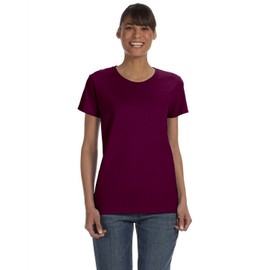 Fashion Gildan 5000L GD Crew Neck T Shirt Maroon Medium