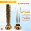 Gold Plated Brass Incense Burner - 27 cm high, base