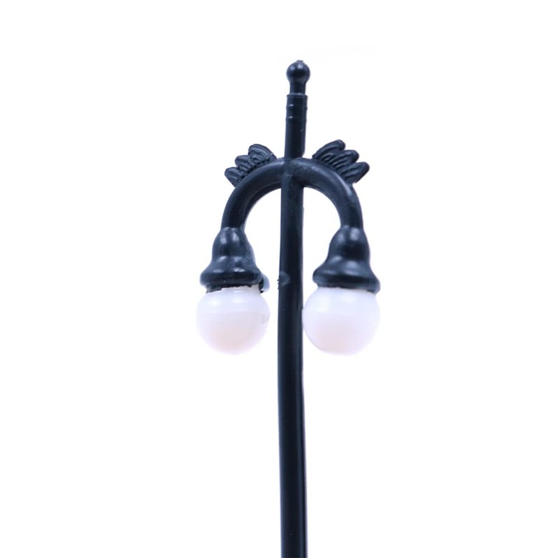 Tiardey 10pcs Double Head Lamp Model Railway Train/Road Lamp Post