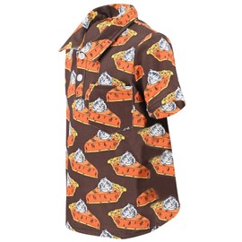 Boys Pumpkin Pie Thanksgiving Polo Shirt for Toddler and Big Kids (9Y, Pumpkin Pie Brown)