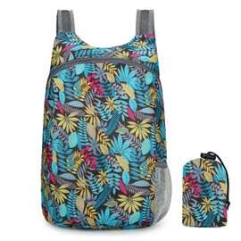 rucksack faltbar ultraleicht,Faltrucksack Wasserdichter ,Ultraleichter Rucksack, Reiserucksack, kleiner Wanderrucksack für Männer und Frauen, geeignet für Camping, Wandern, Radfahren(Grasmuster)