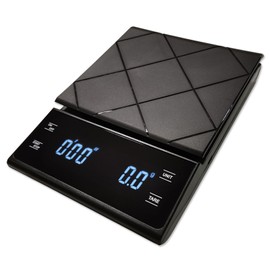 Coffee Electronic Scale with Timer Household Kitchen Baking Weighing LED Touch Screen Button Black Rechargeable 3kg/0.1g