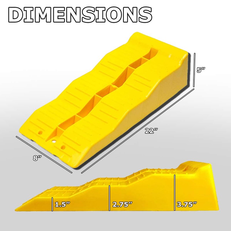 VaygWay RV Leveling Ramps– Automotive Camper Trailer Leveler Wheel Chock